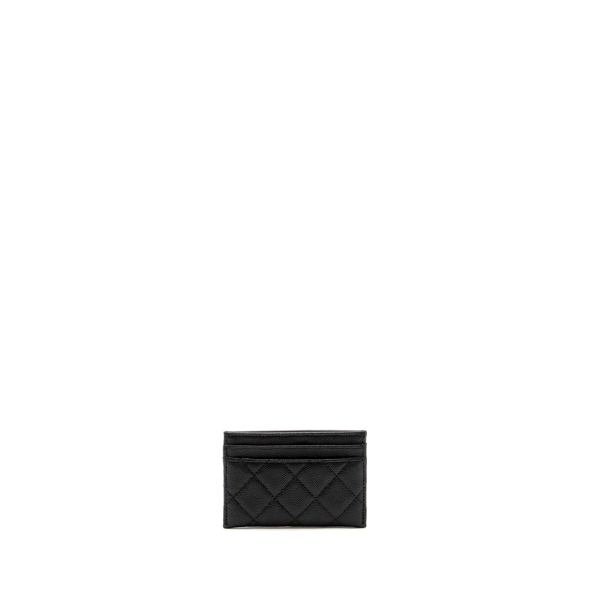 Chanel Detail CC logo Card Holder Caviar Black L(microchip)