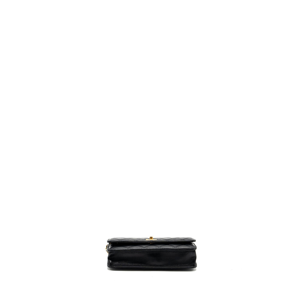 Chanel Pearl Crush Wallet On Chain Lambskin Black