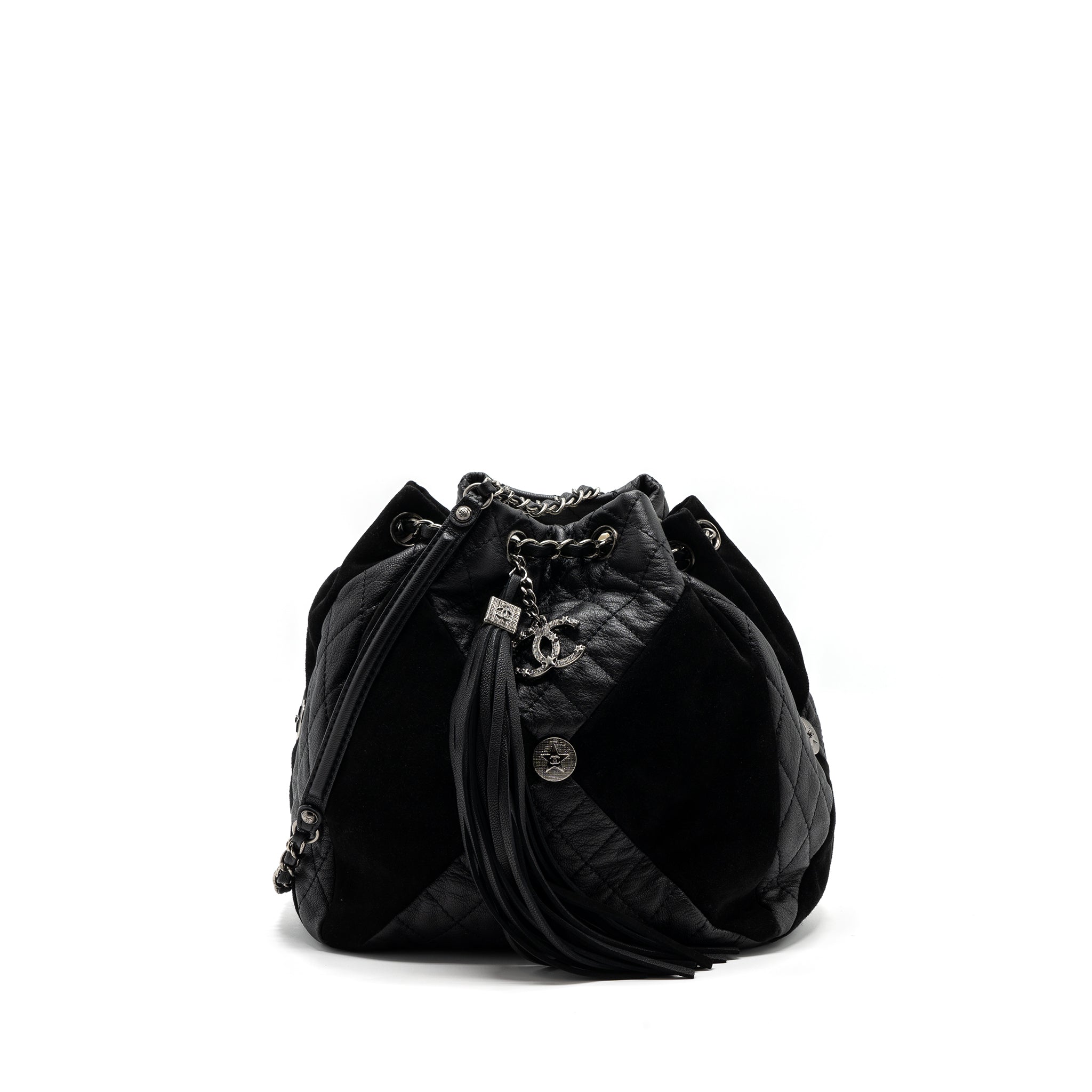 Chanel Bucket Bag Goatskin/Sue Calfskin Black