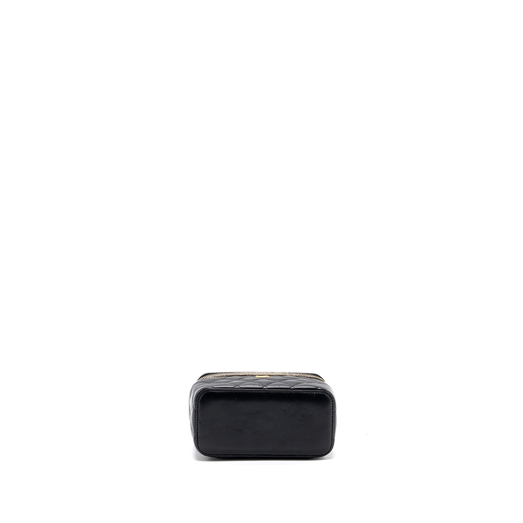 Chanel Pearl Crush Long Vanity Case Lambskin Black