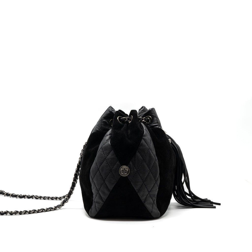 Chanel Bucket Bag Goatskin/Sue Calfskin Black