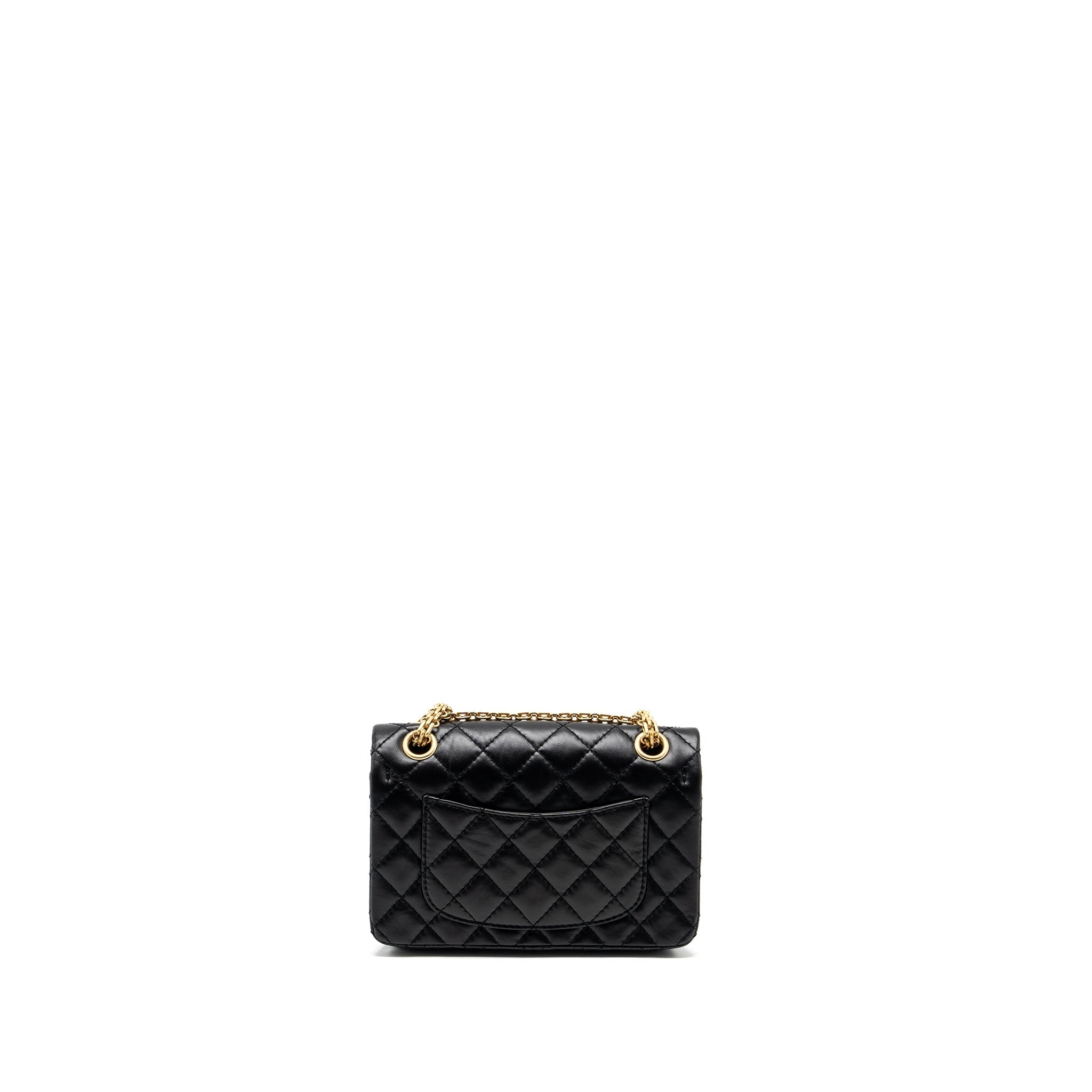 Chanel Mini 2.55 Reissue Aged Calfskin Black  (Microchip)