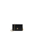 Chanel Pearl Crush Wallet On Chain Lambskin Black