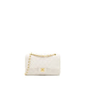 Chanel Vintage Medium Classic Double Flap Bag Lambskin White