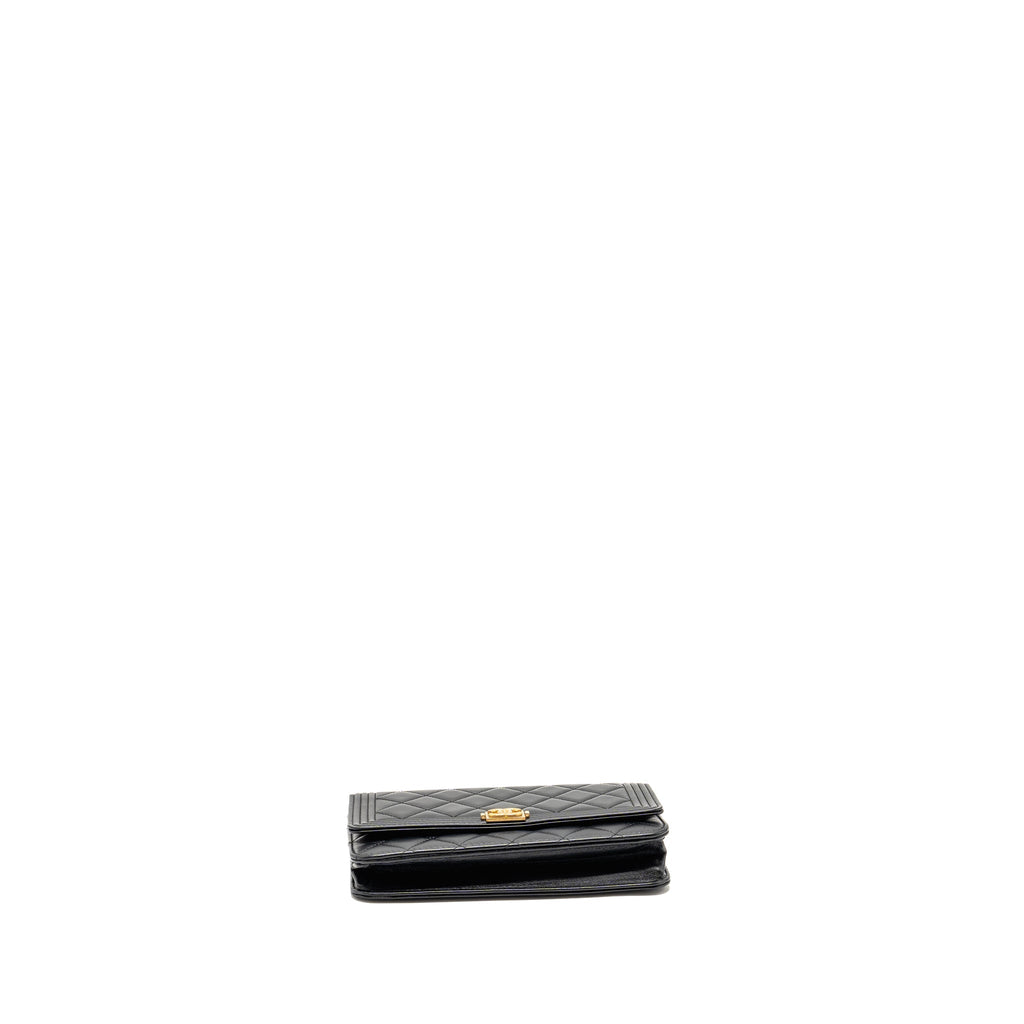 Chanel Boy Wallet on Chain Lambskin Black