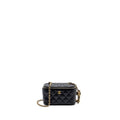 Chanel Pearl Crush Long Vanity Case Lambskin Black