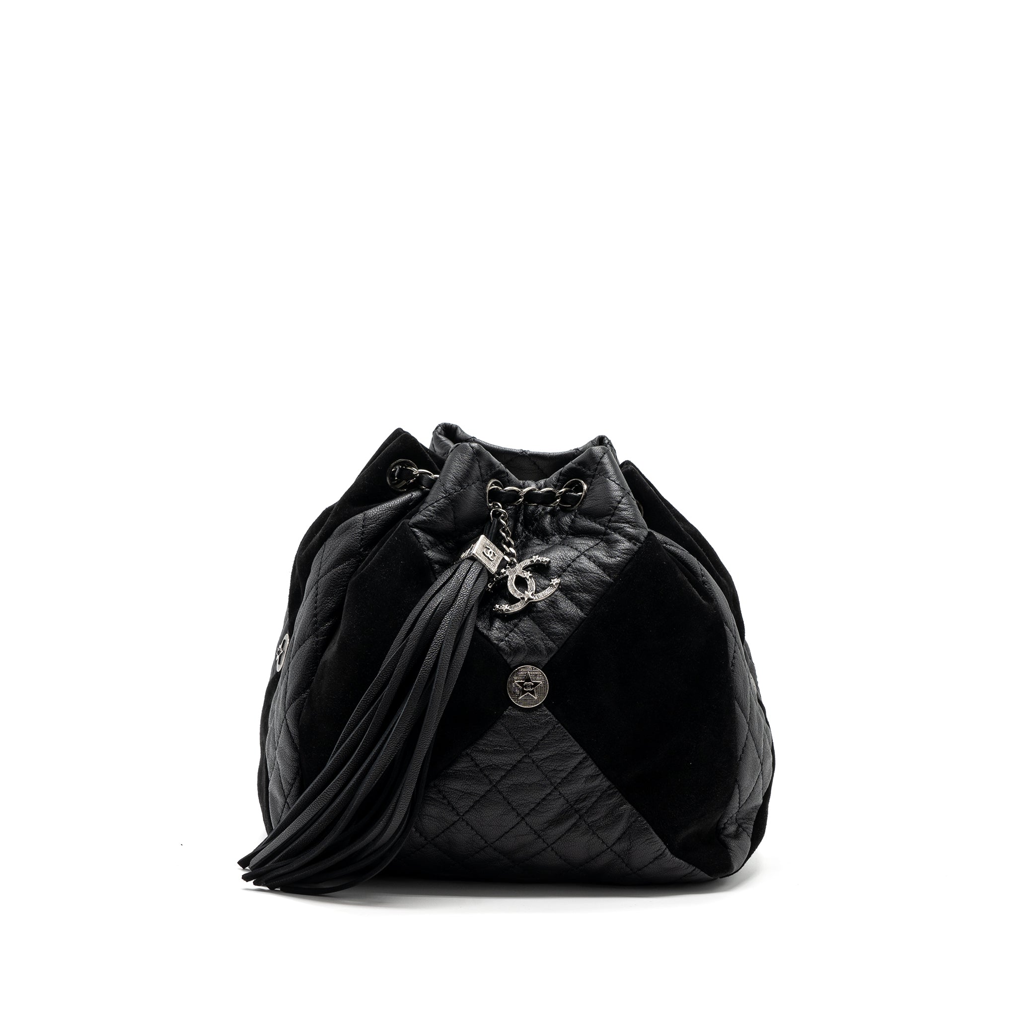 Chanel Bucket Bag Goatskin/Sue Calfskin Black