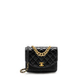 Chanel Quilted Flap Bag Calfskin/Caviar Black