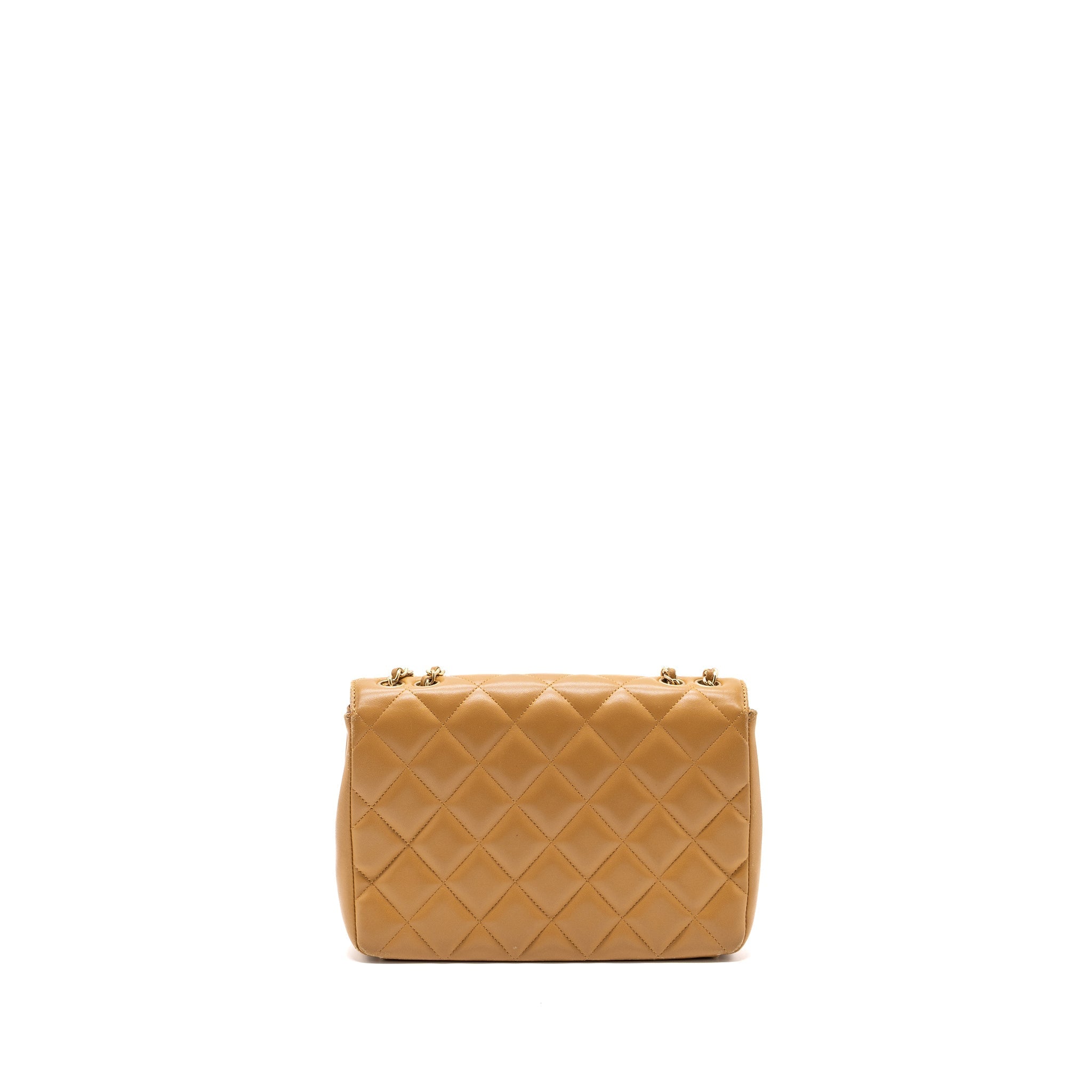 Chanel Quilted Flap Bag Lambskin Beige