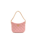 Chanel 22k Hobo Shoulder Bag with Logo Chain Lambskin Pink  (microchip)