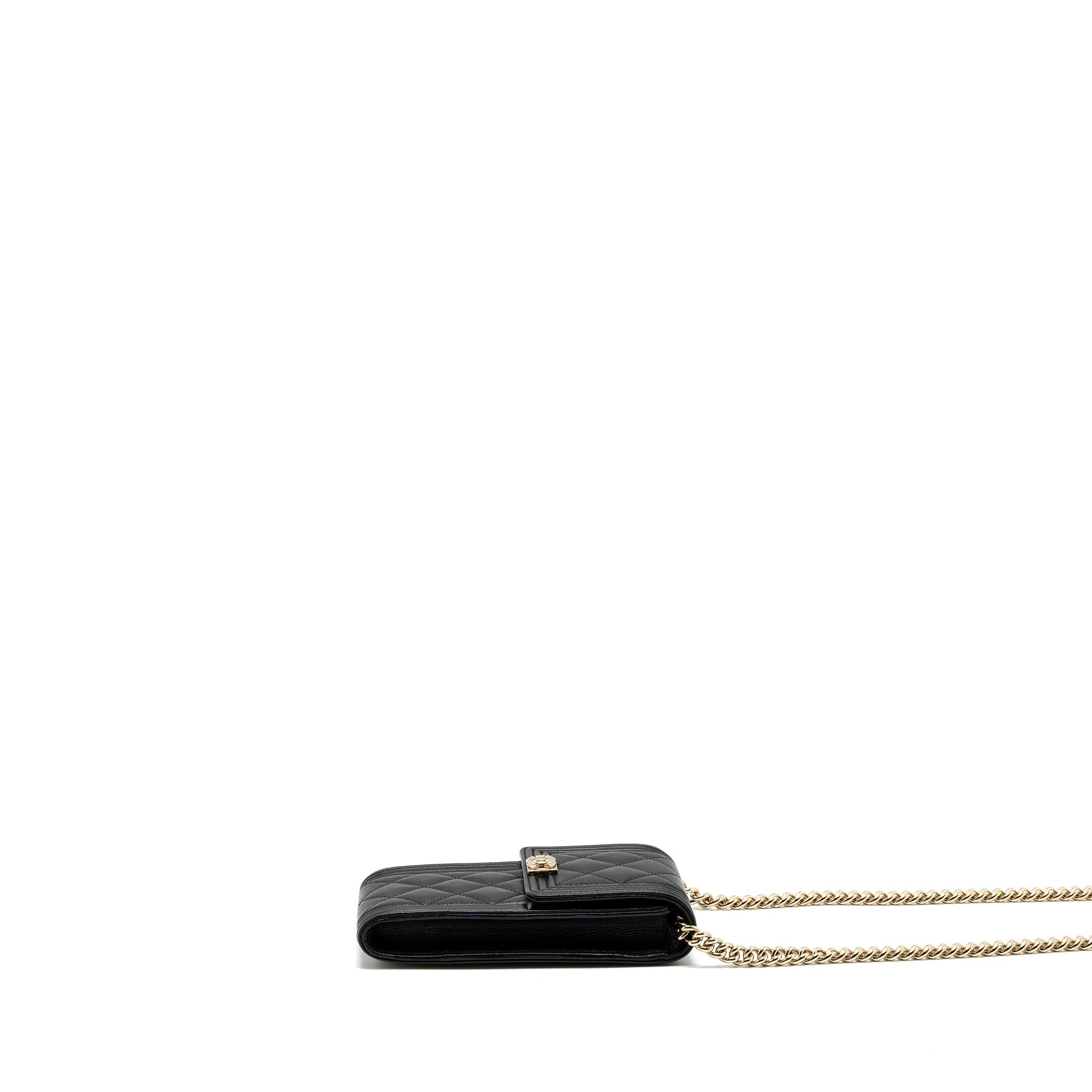 Chanel Vertical Phone Pouch Caviar Black L