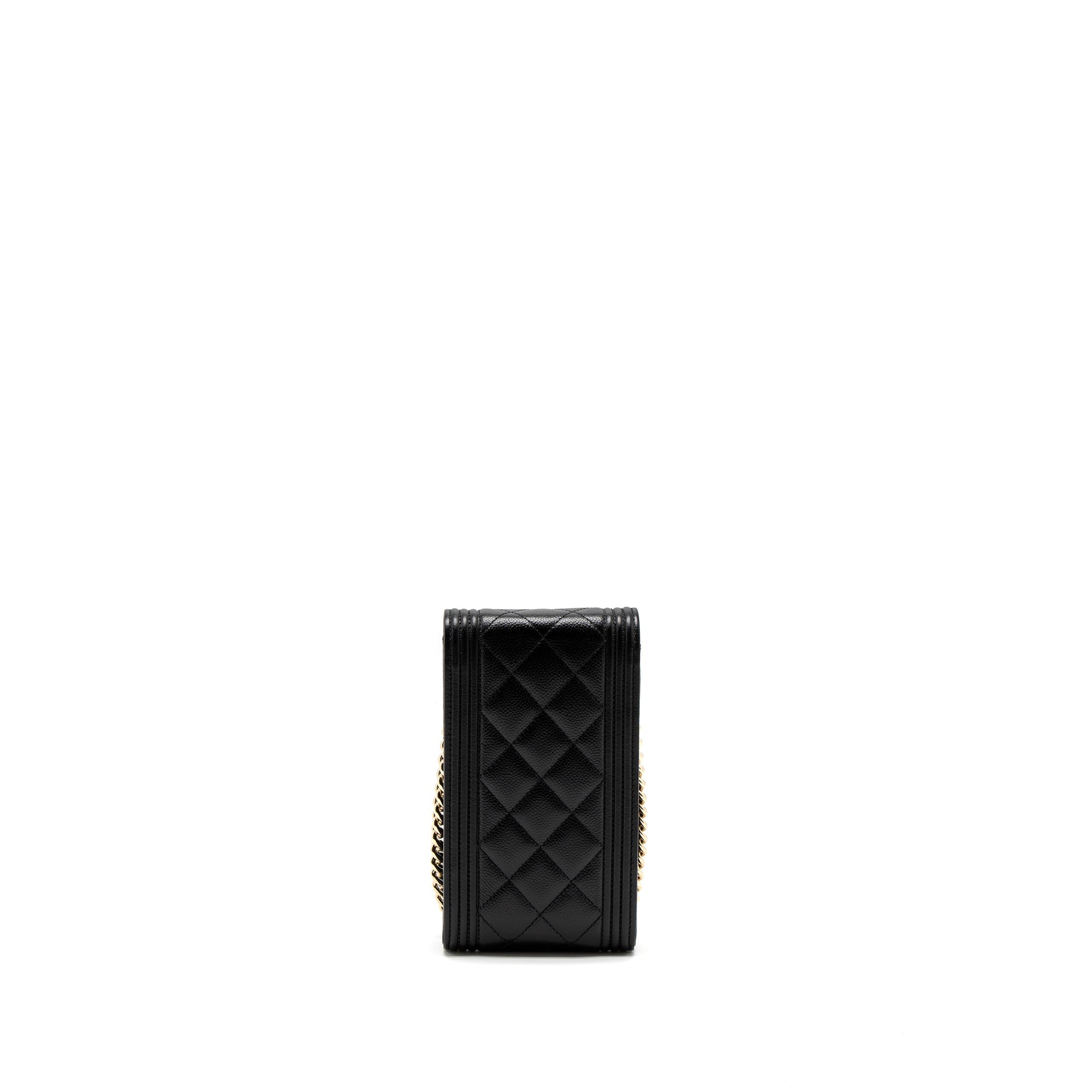 Chanel Vertical Phone Pouch Caviar Black L