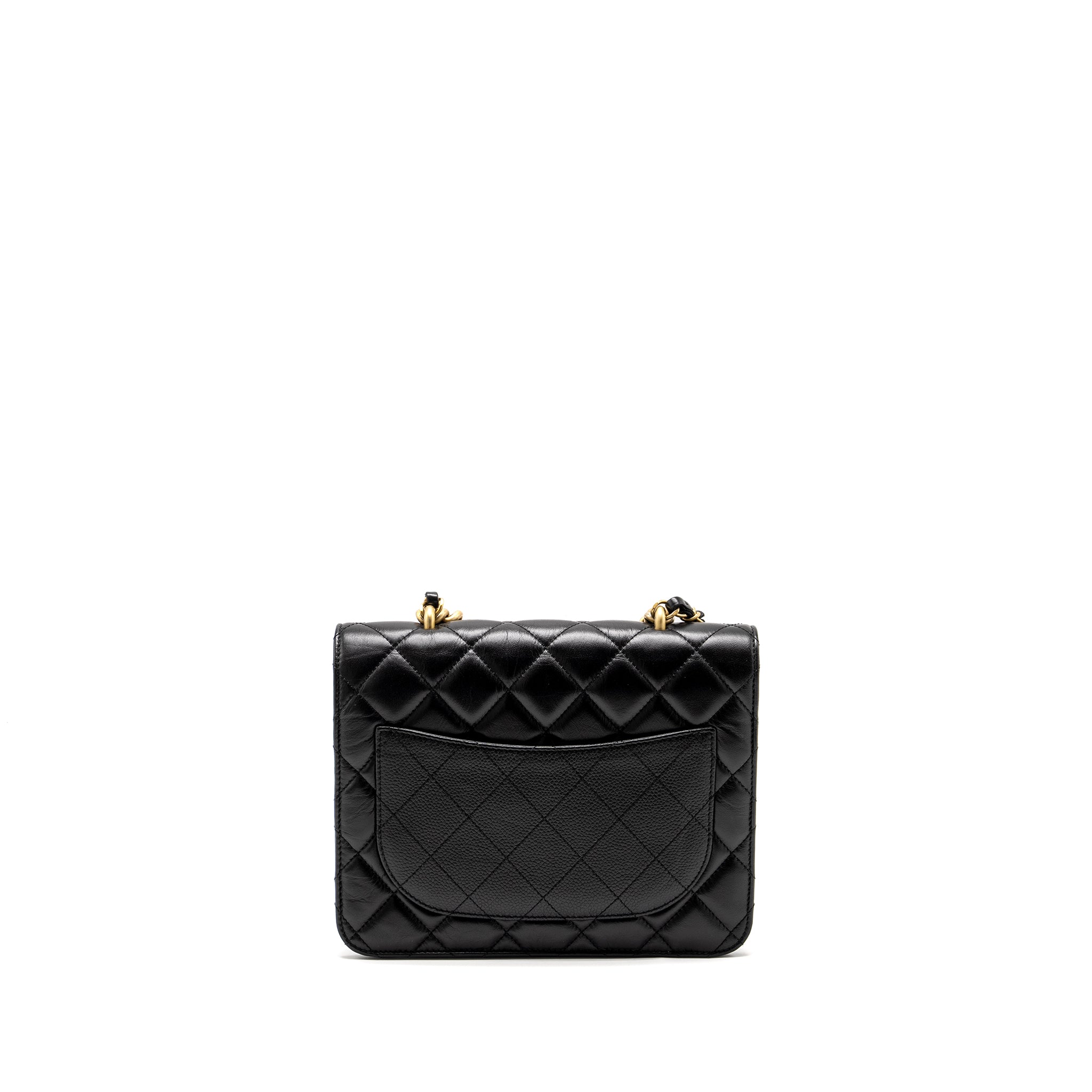 Chanel Quilted Flap Bag Calfskin/Caviar Black
