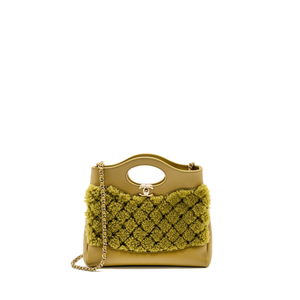 Chanel Mini 31 Bag Calfskin/Fur Olive Green L(Microchip)