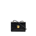Chanel Vintage chevron flap bag lambskin black