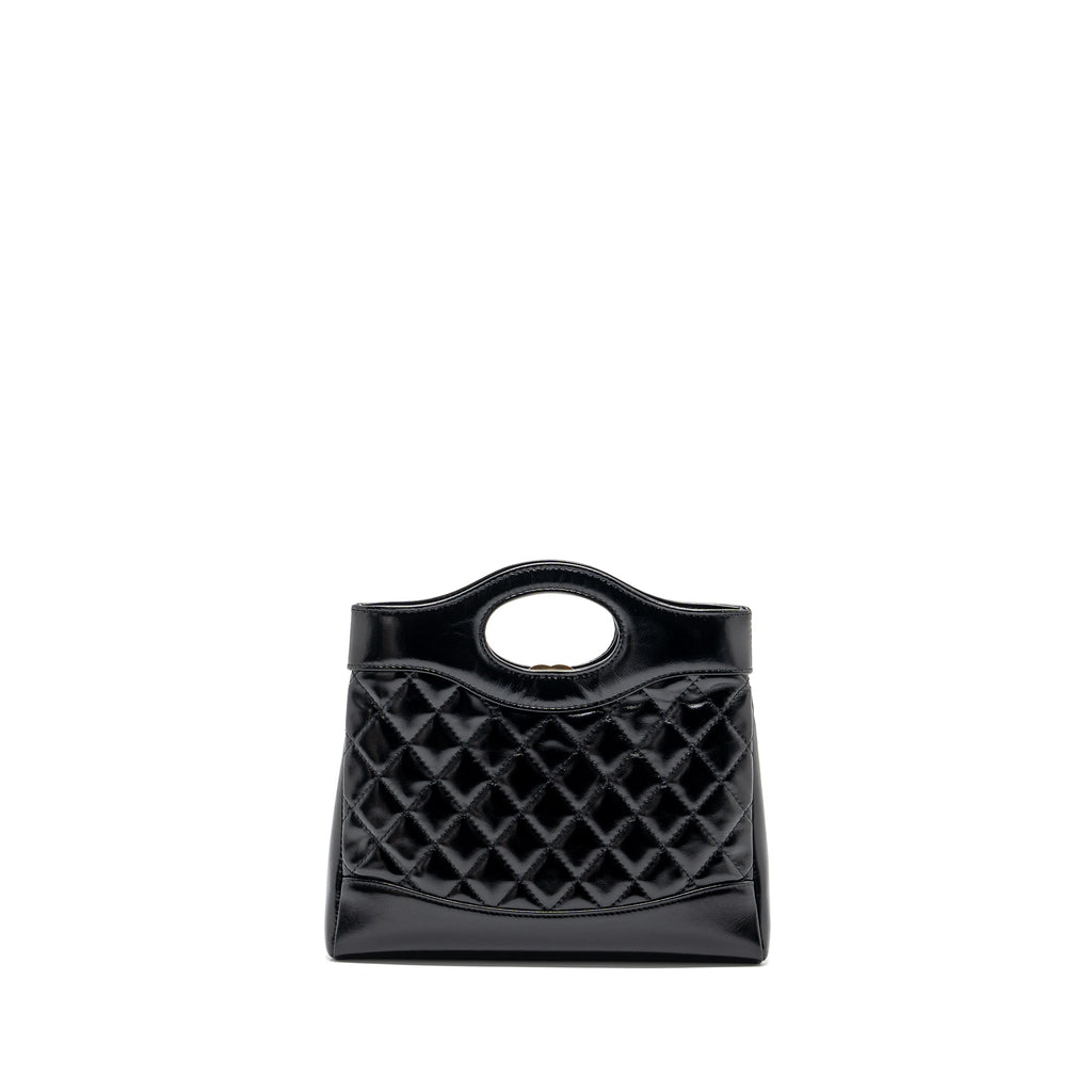 Chanel 24c Mini 31 Bag Shiny Calfskin Black L(Microchip)