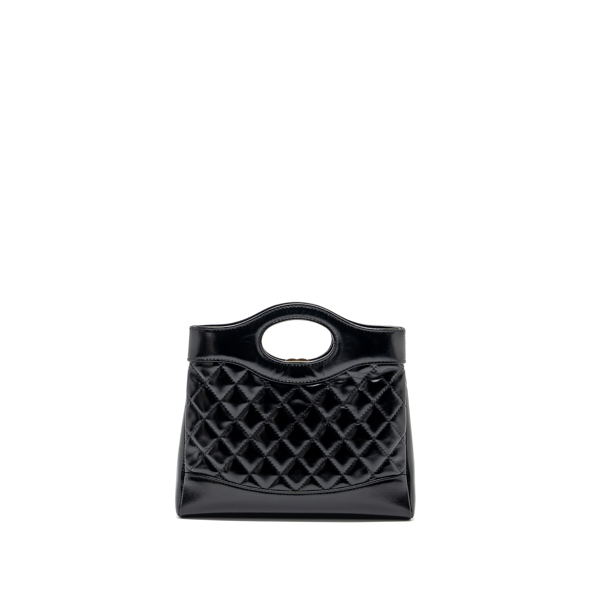 Chanel 24c Mini 31 Bag Shiny Calfskin Black L(Microchip)