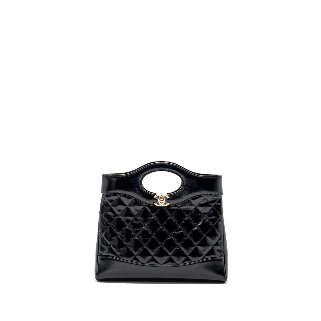Chanel 24c Mini 31 Bag Shiny Calfskin Black L(Microchip)