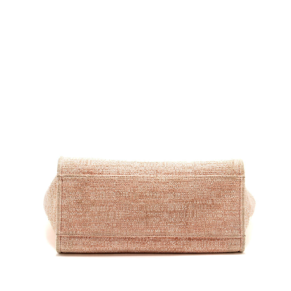Chanel Deauville Tote Bag Canvas/ Calfskin Pink