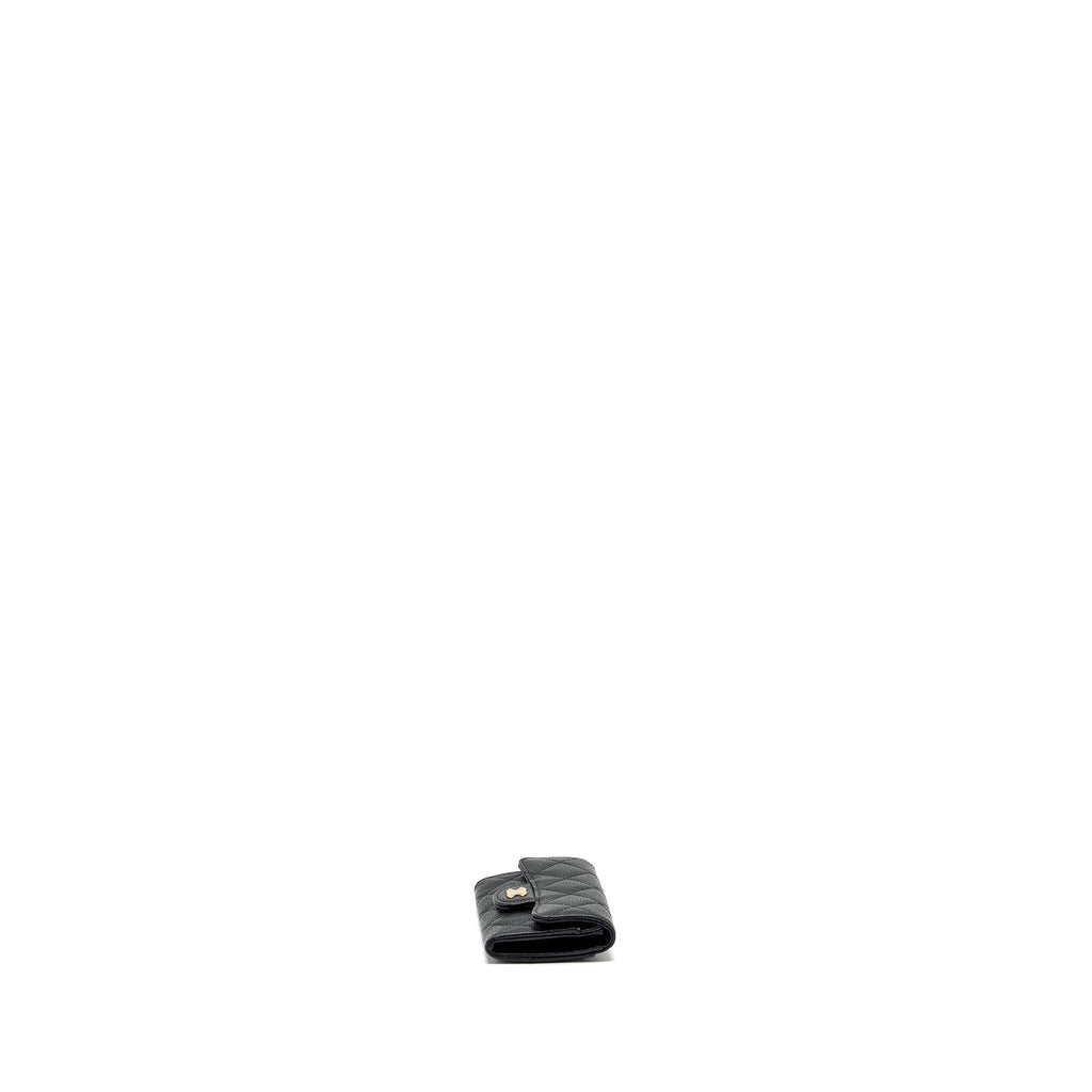 Chanel Classic Flap Card Holder Caviar Black  (Microchip)