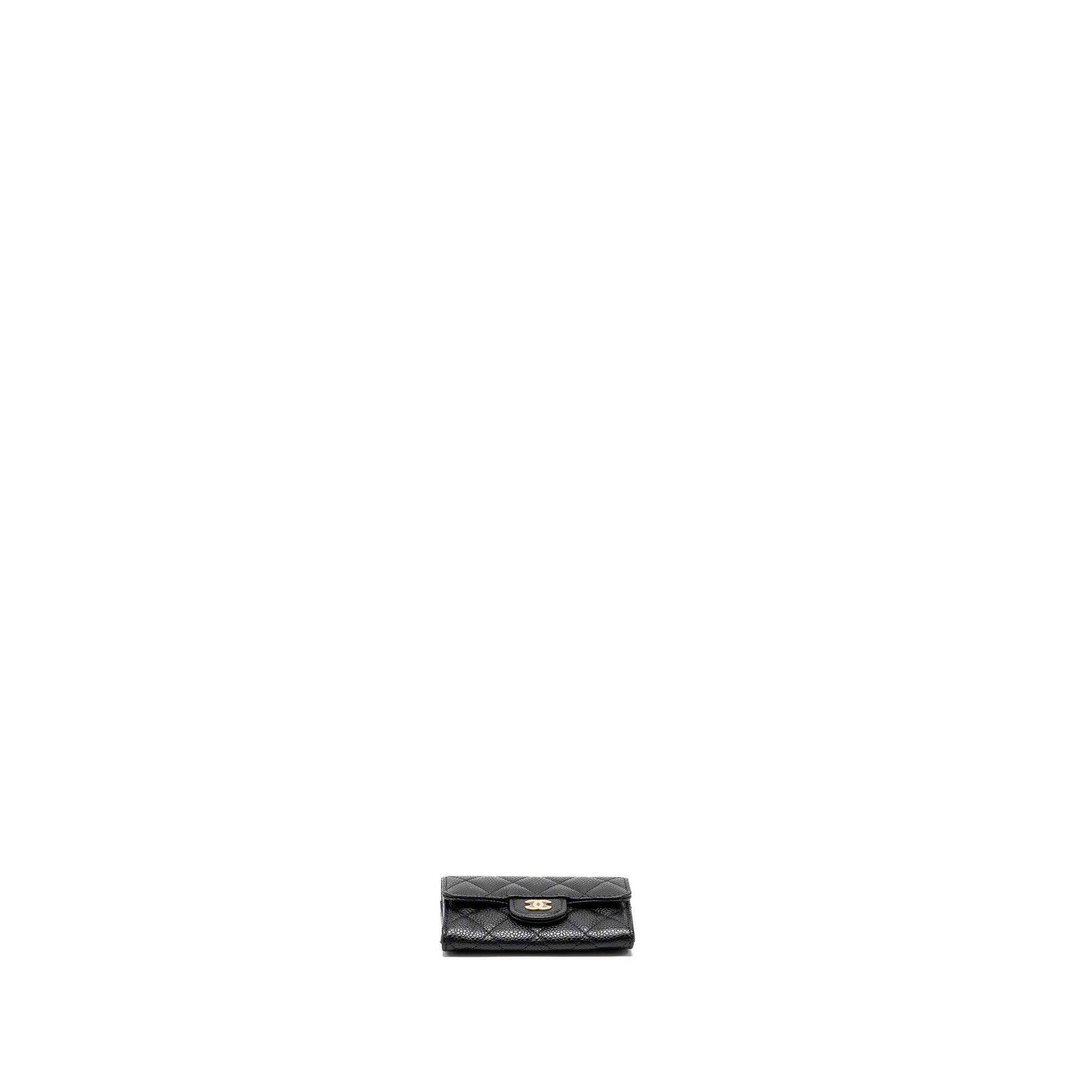 Chanel Classic Flap Card Holder Caviar Black  (Microchip)