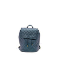 Chanel 18b Filigree Backpack Caviar Iridescent Dark Turquoise Multicolour Hardware