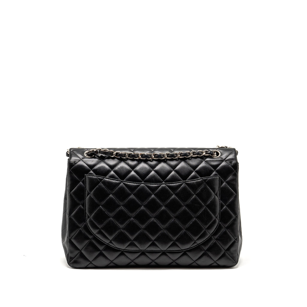 Chanel maxi classic single flap bag lambskin black