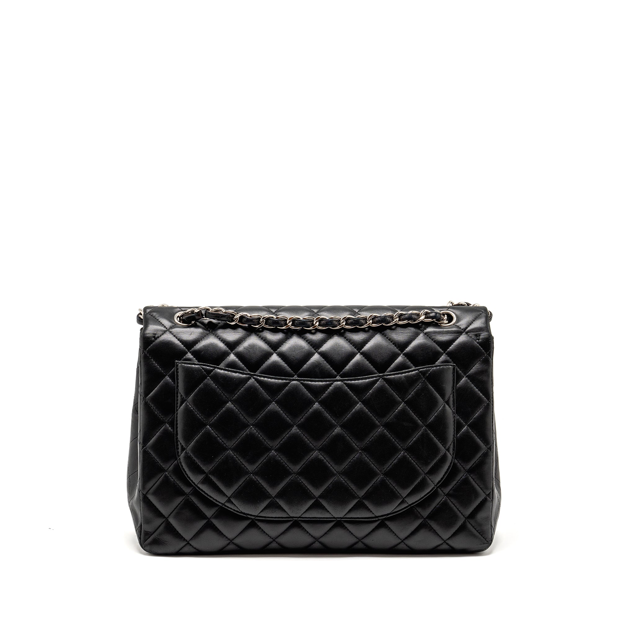 Chanel maxi classic single flap bag lambskin black