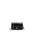 Chanel Pearl Crush Mini Rectangular Flap Bag Lambskin Black
