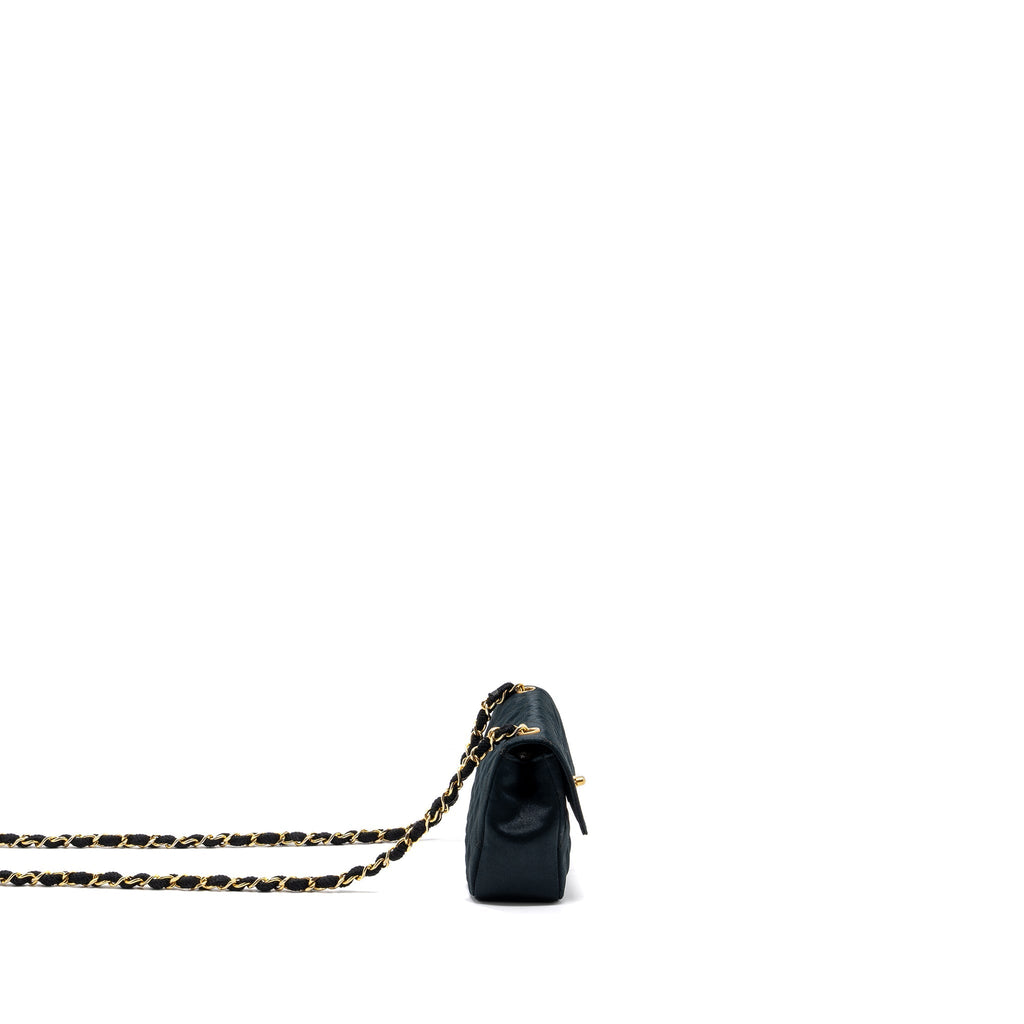 Chanel Vintage Flap Bag Satin Black