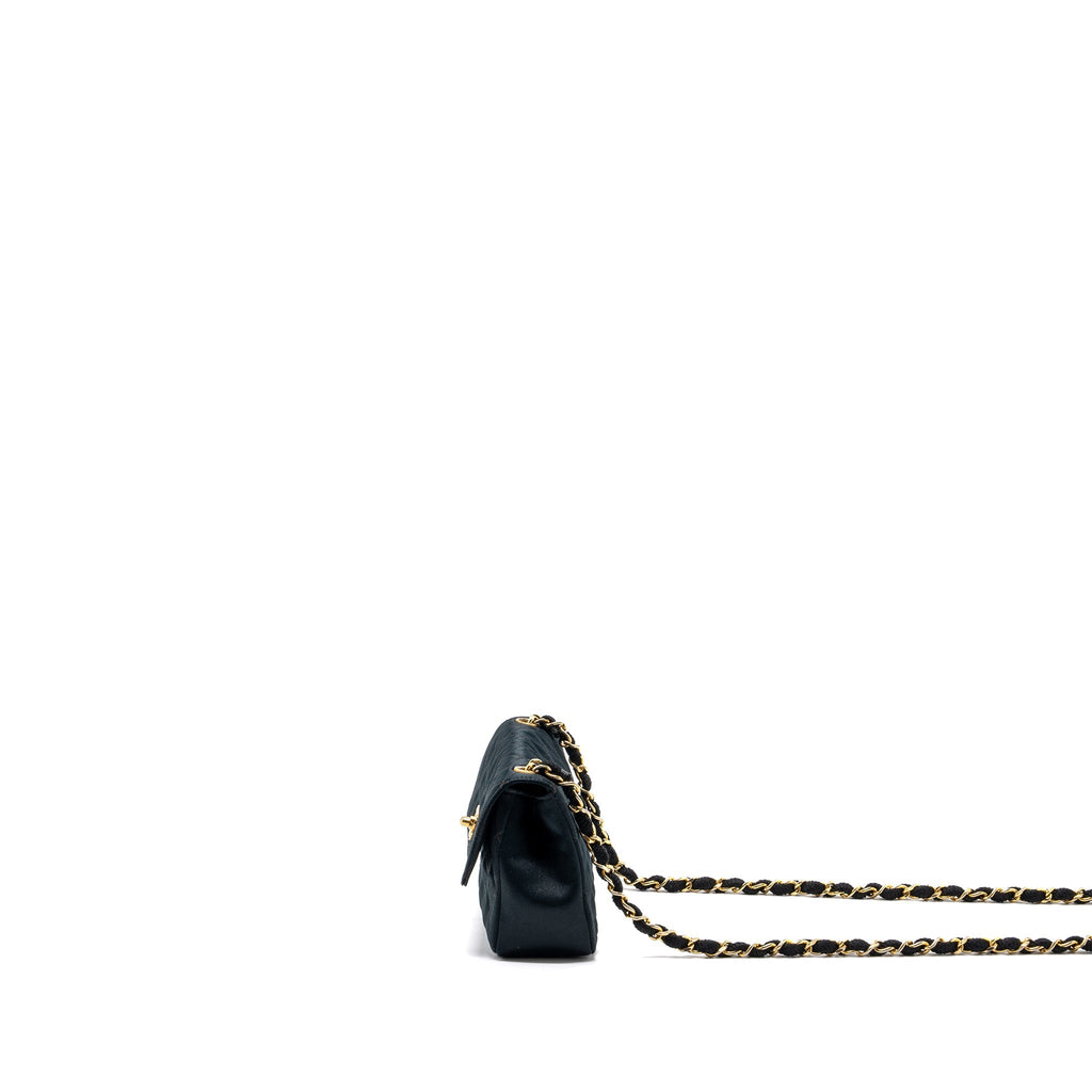 Chanel Vintage Flap Bag Satin Black