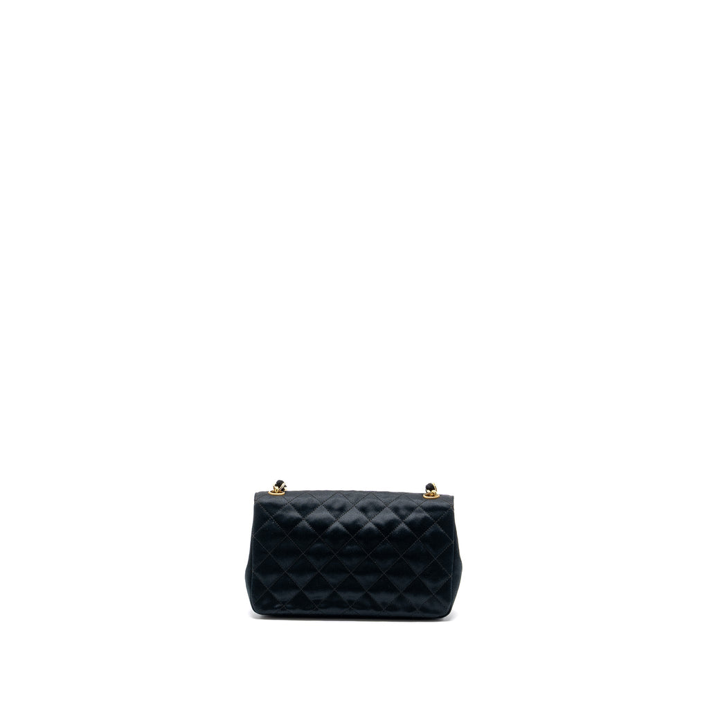 Chanel Vintage Flap Bag Satin Black
