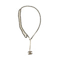 Chanel CC logo Dropped Waist Chain Belt leather Chain/Pearl L