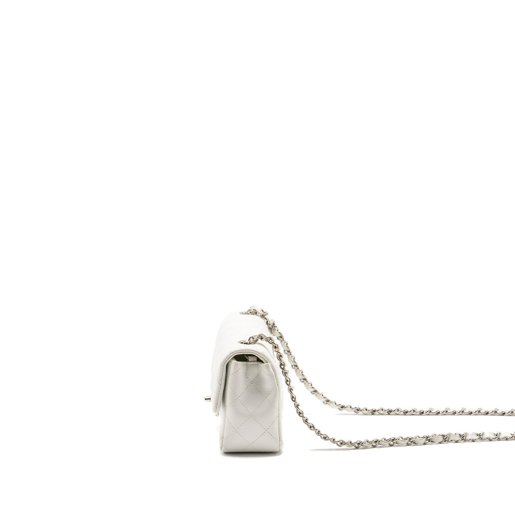 Chanel mini Rectangular Bag Flap Bag Caviar White