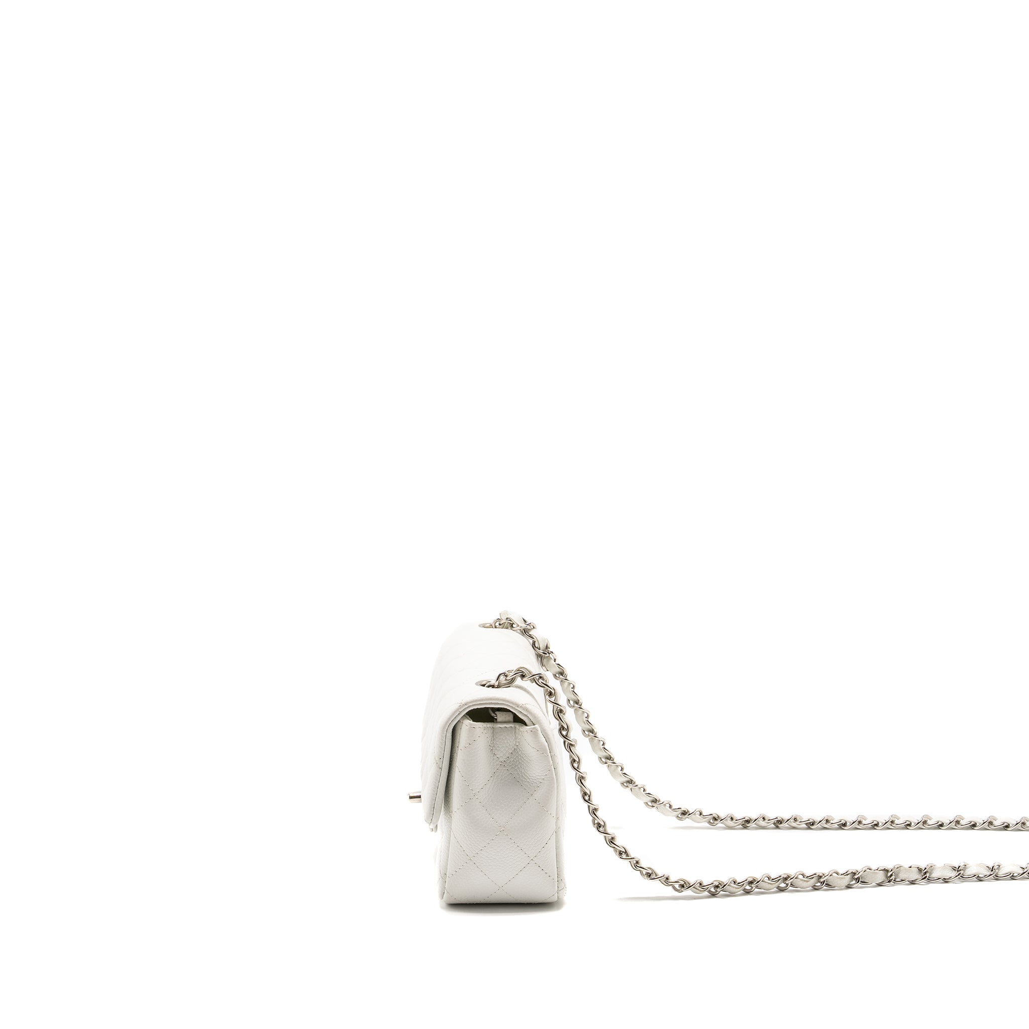 Chanel mini Rectangular Bag Flap Bag Caviar White