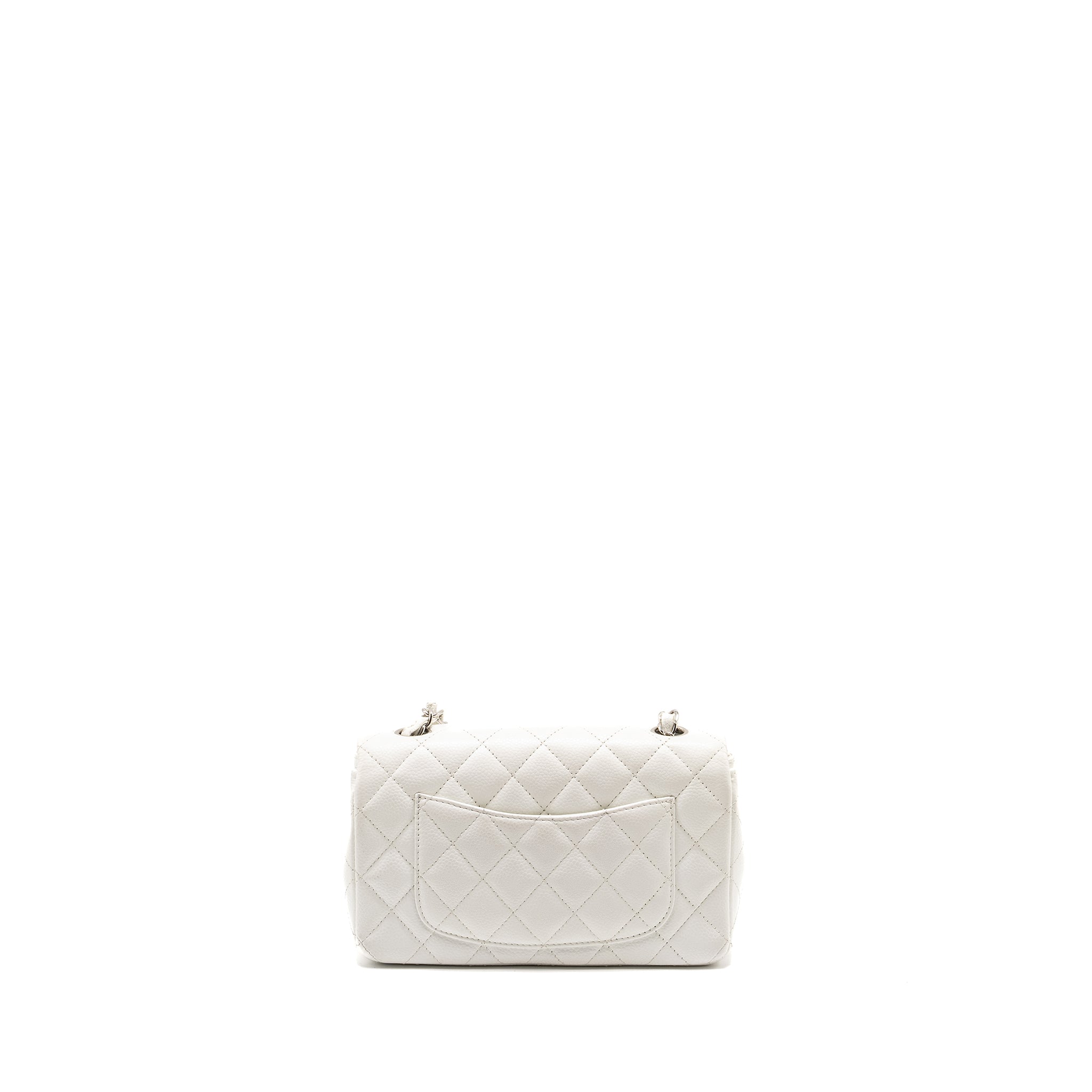 Chanel mini Rectangular Bag Flap Bag Caviar White