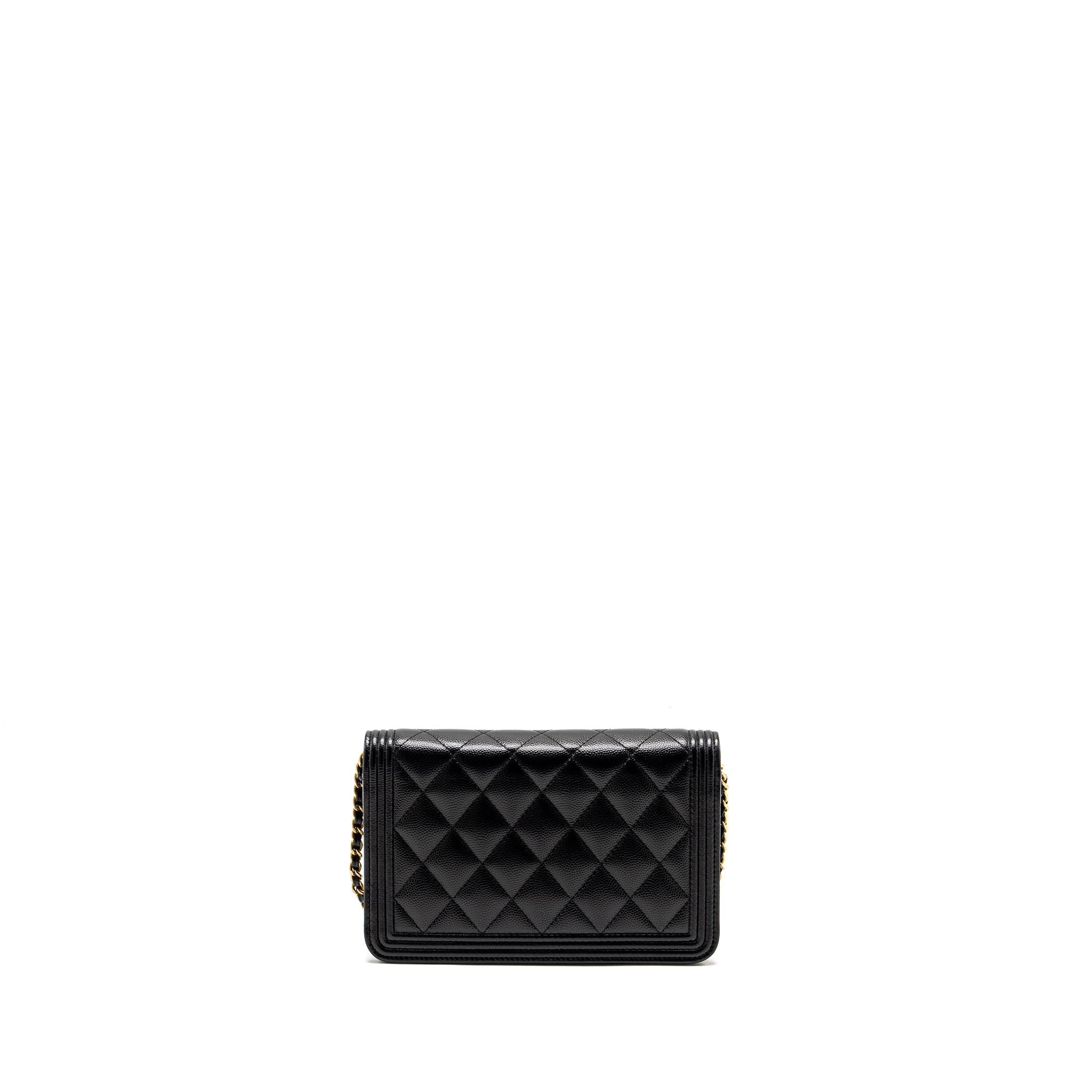 Chanel Boy Wallet On Chain Caviar Black