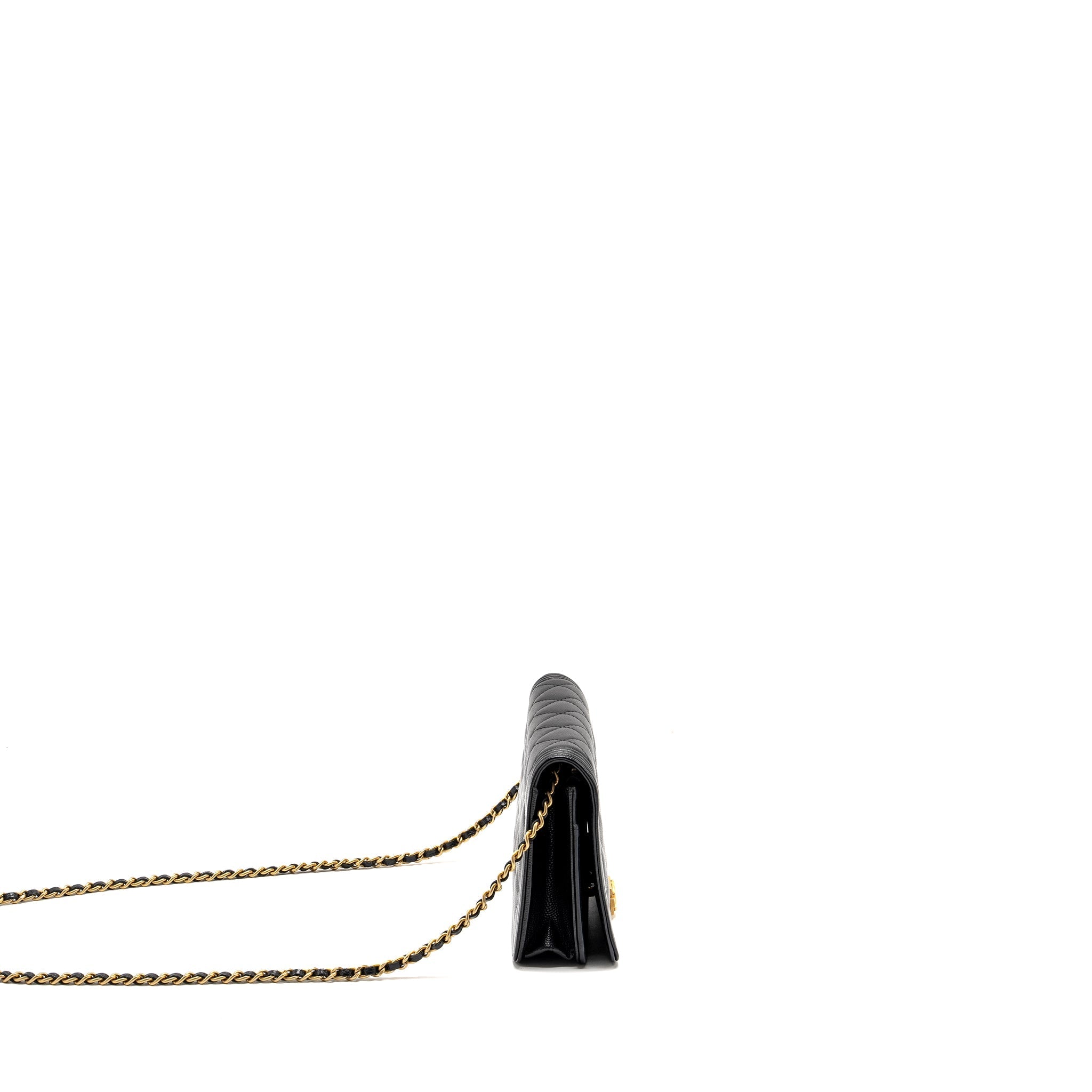 Chanel Boy Wallet On Chain Caviar Black