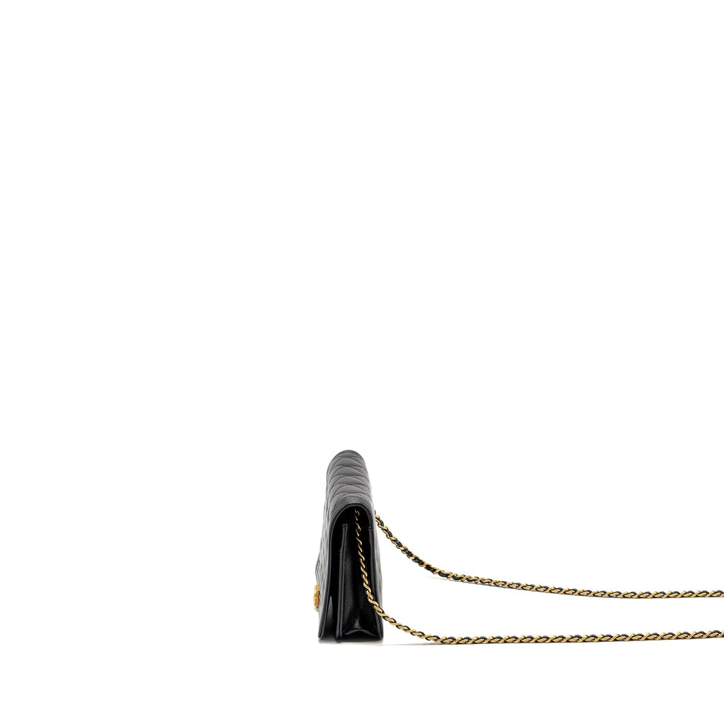 Chanel Boy Wallet On Chain Caviar Black
