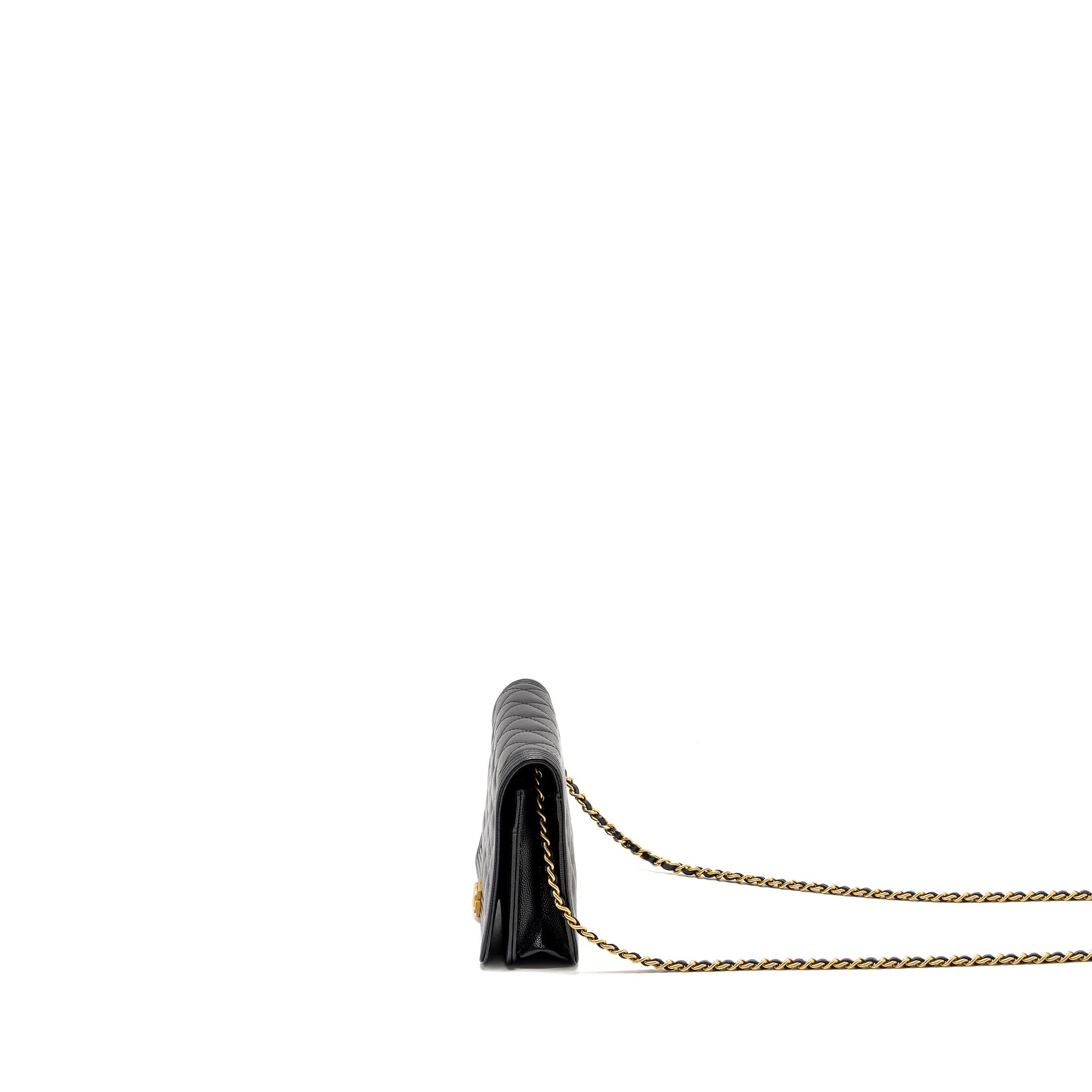 Chanel Boy Wallet On Chain Caviar Black