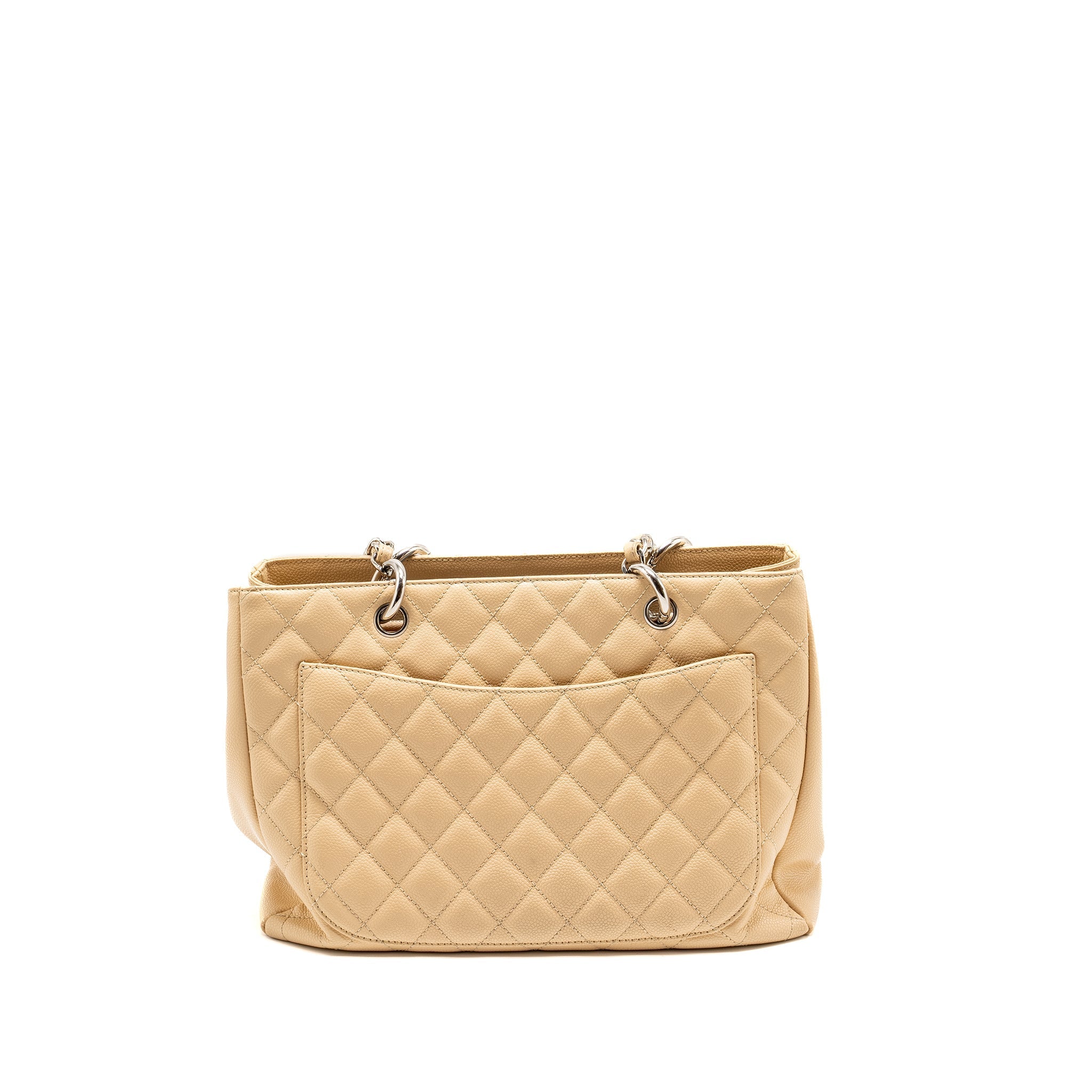 Chanel Grand Shopping Tote Bag Caviar Beige