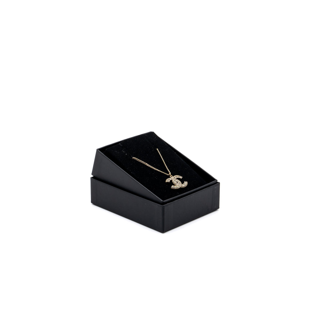 Chanel Classic CC Logo Pendant Crystal L