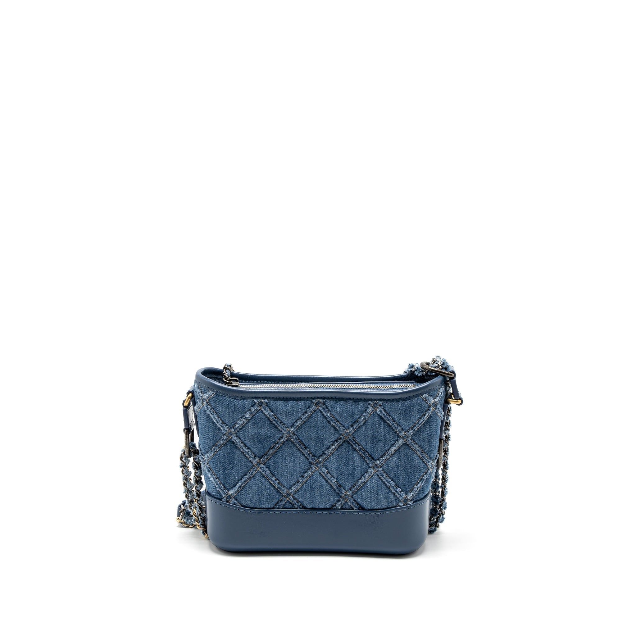 Chanel Small Gabrielle Hobo Bag Denim Blue Multicolour Hardware