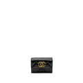 Chanel 19 Flap Compact Wallet Lambskin Black  (Microchip)