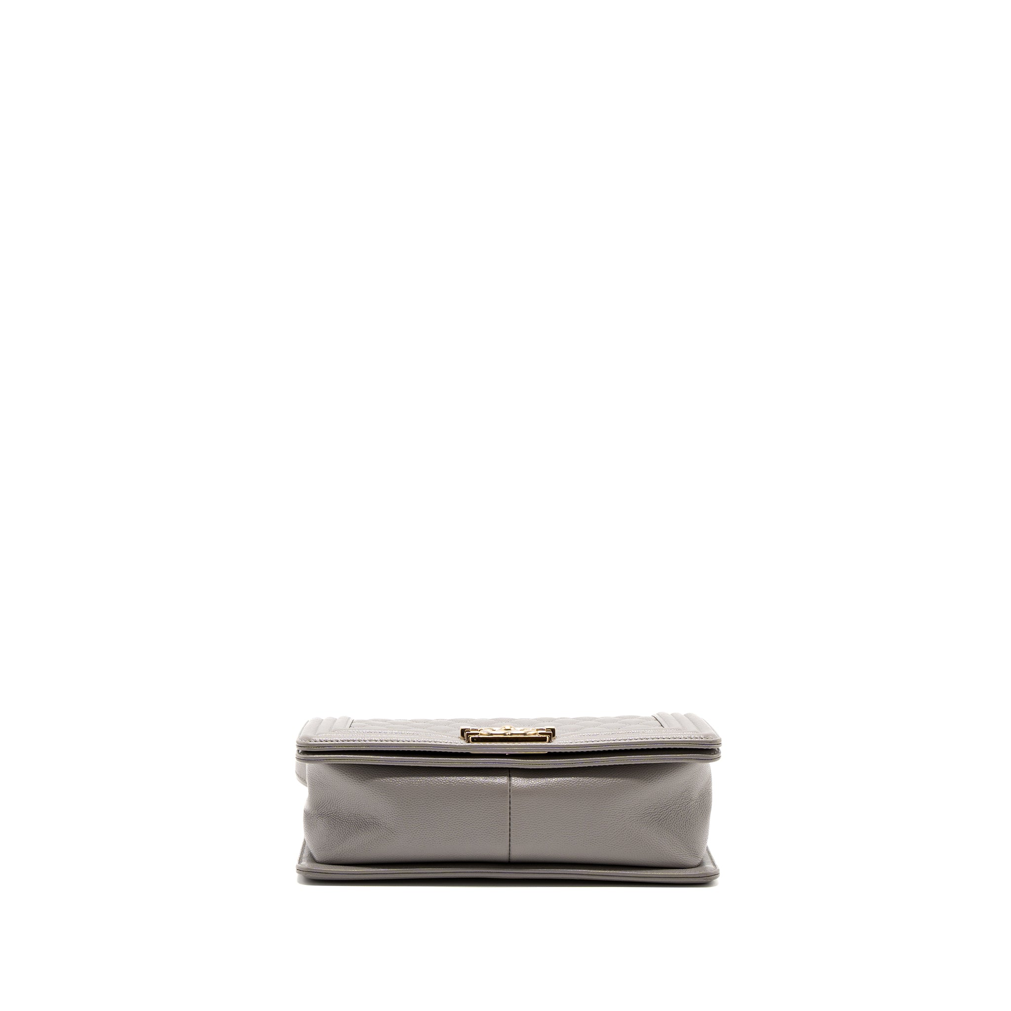 Chanel Medium Boy Bag Caviar Light Grey L