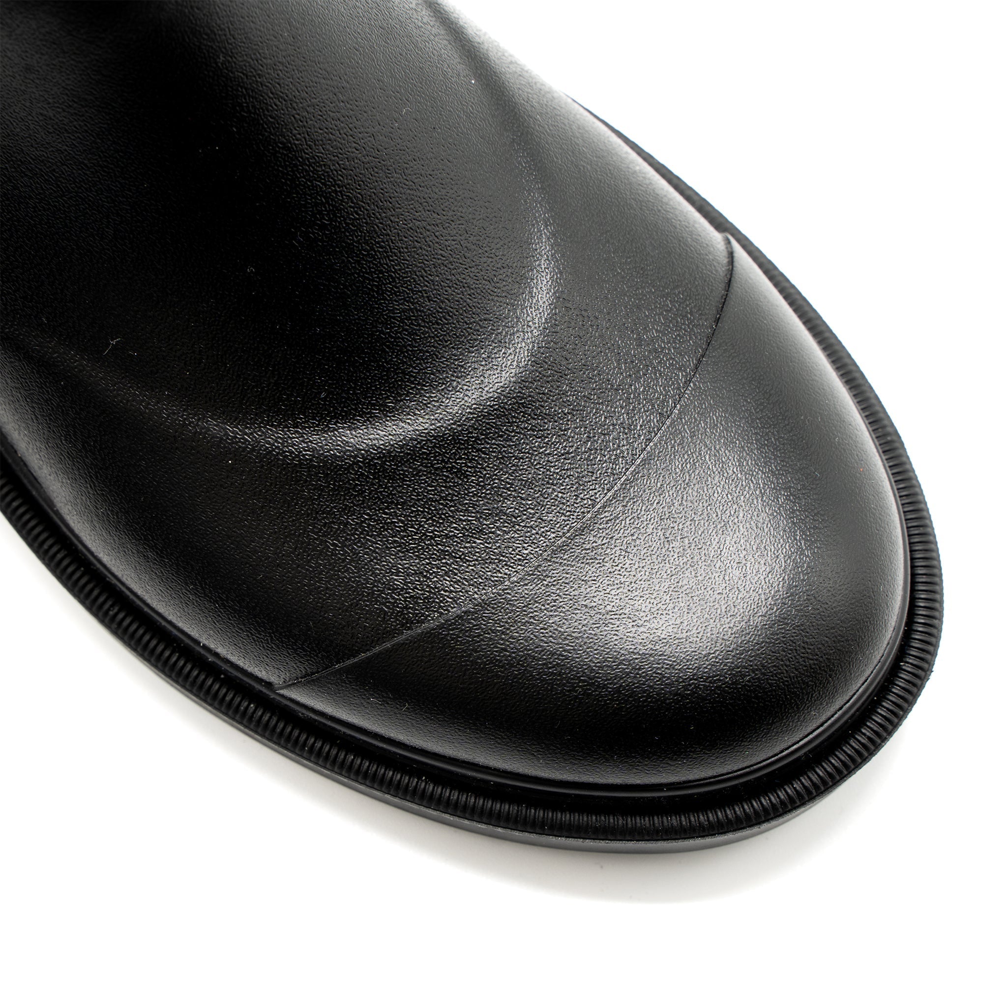 Chanel Size 35 Rubber Boots Black/White