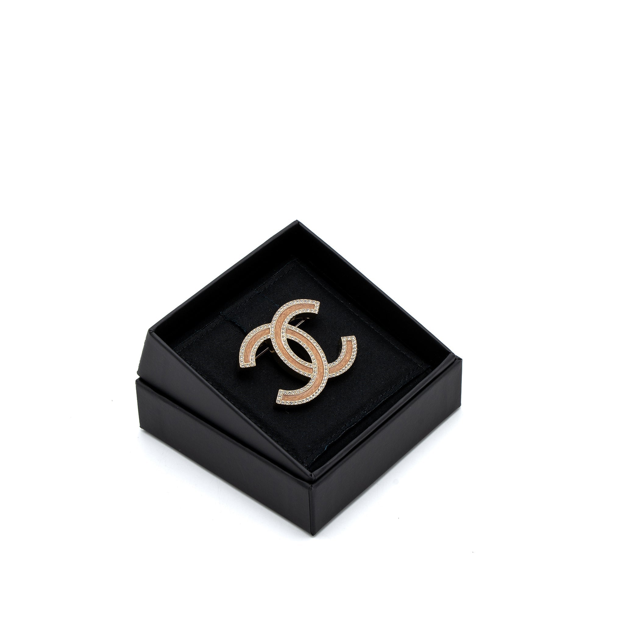 Chanel Giant CC Logo Light Pink Light Gold Tone