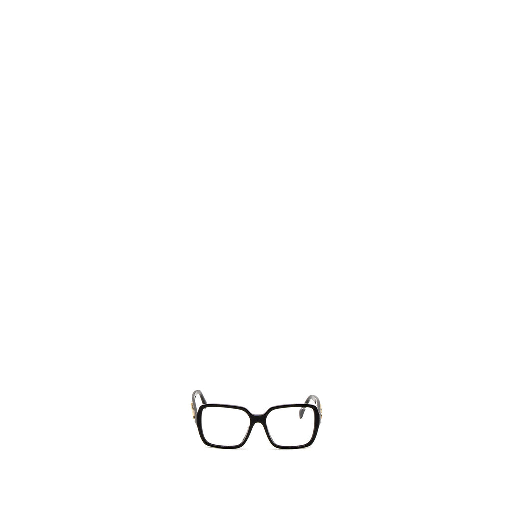 Chanel 5408-A Square Glasses Frame Letter Black