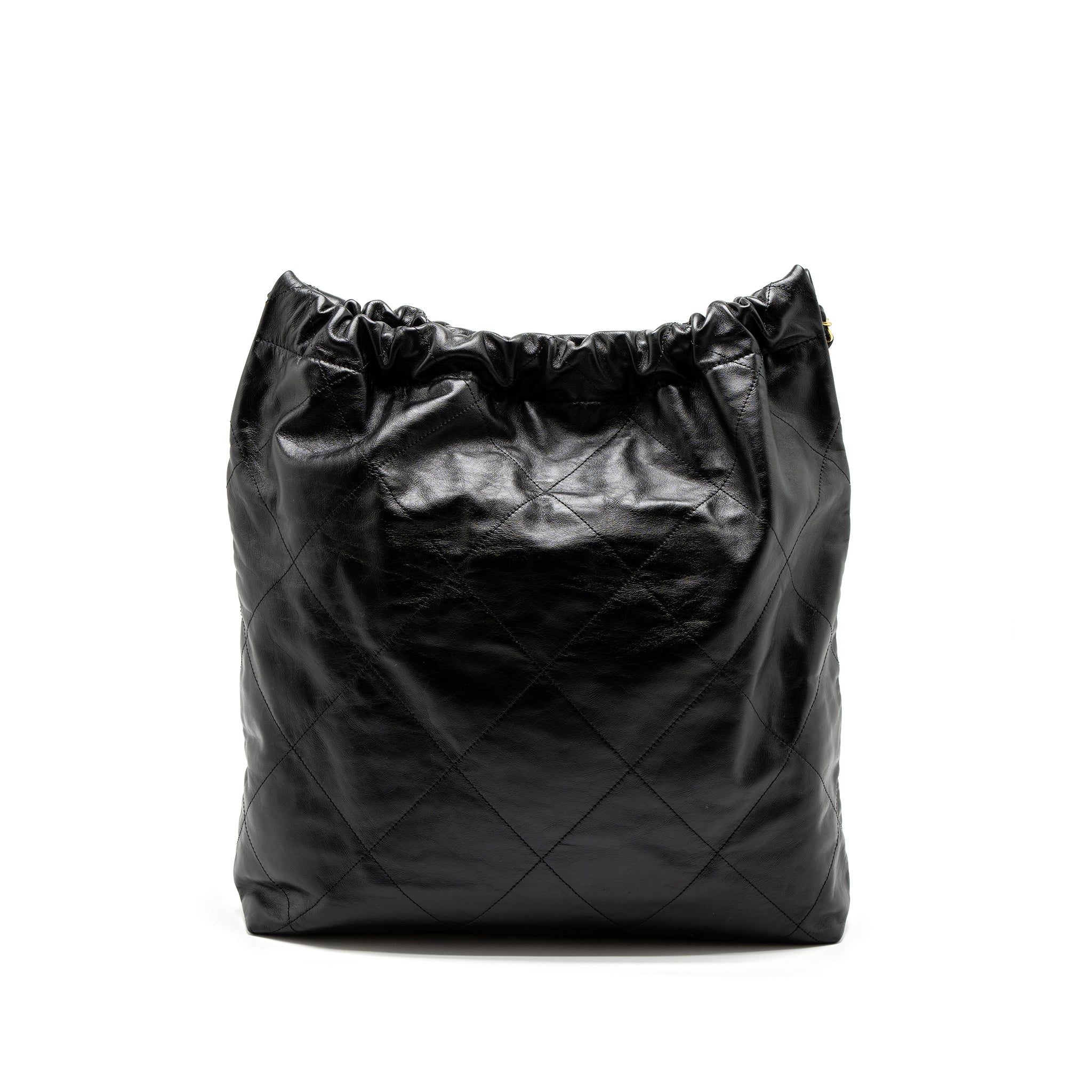 Chanel Large 22 Bag Shiny Calfskin Black  (Microchip)