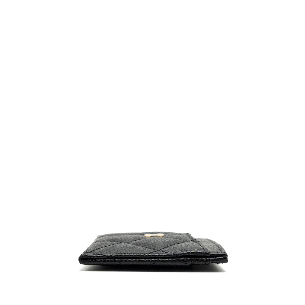 Chanel Classic card holder caviar black  (Microchip)